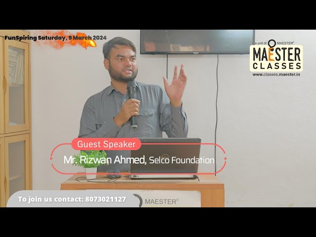 Communication Skills | Mr. Rizwan Ahmed | Selco Foundation