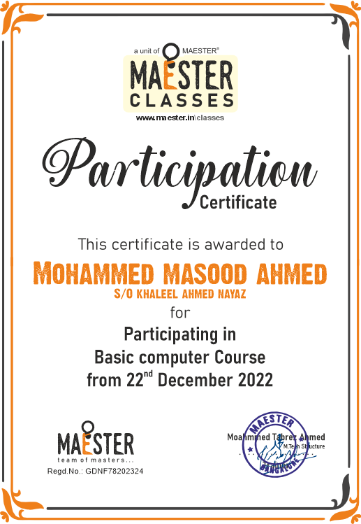 Certificate