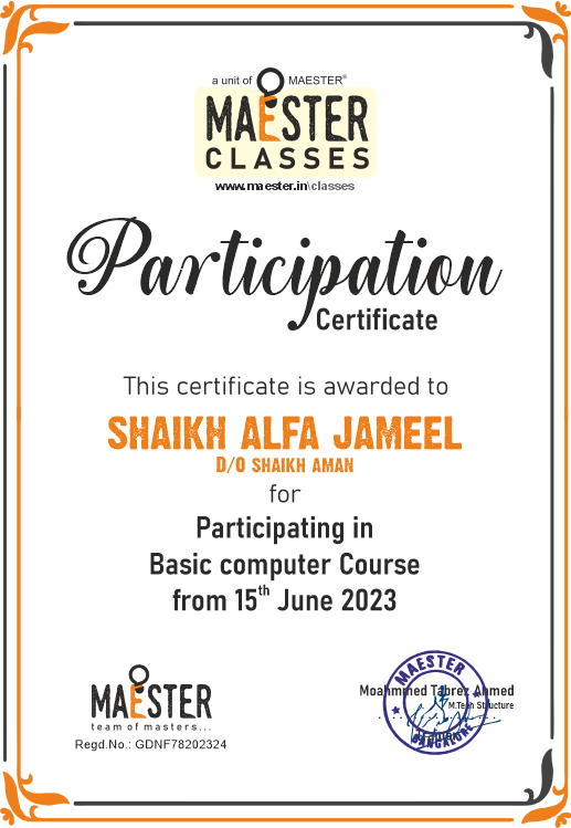 Certificate