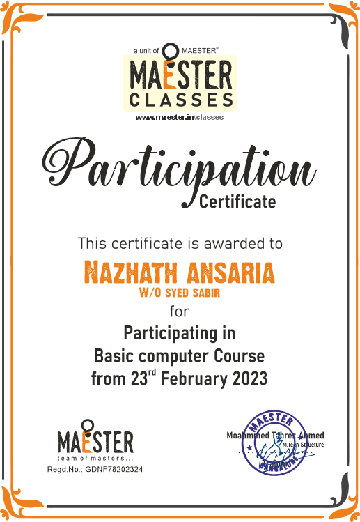 Certificate