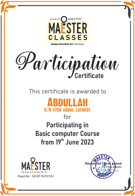 Certificate