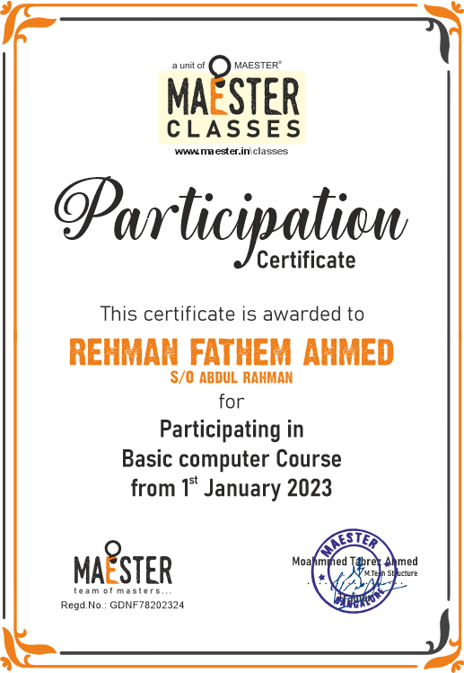 Certificate