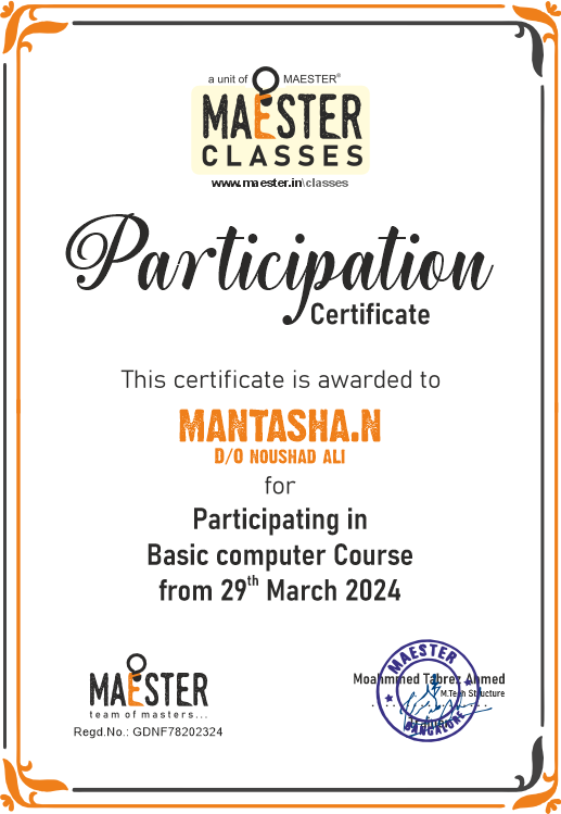 Certificate