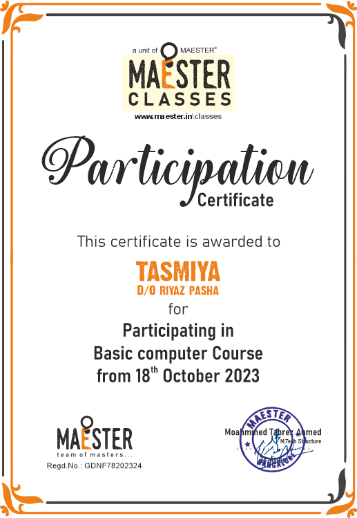 Certificate