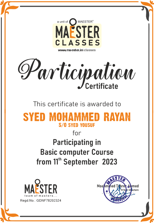 Certificate